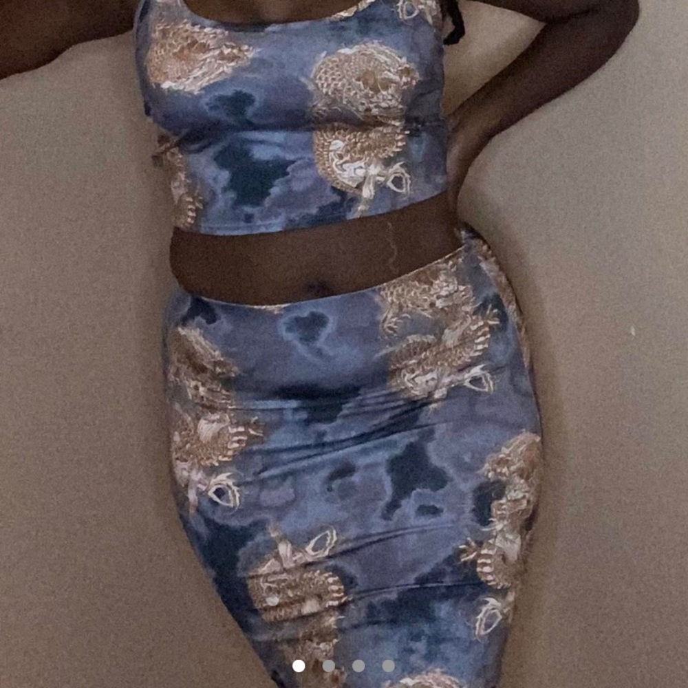 Fashion Nova Dragon Two Piece Dress Set